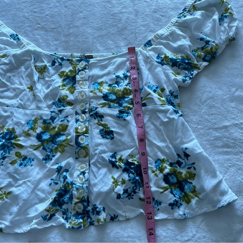 Free People Close to You Ivory Floral Print Top - Picture 8 of 8